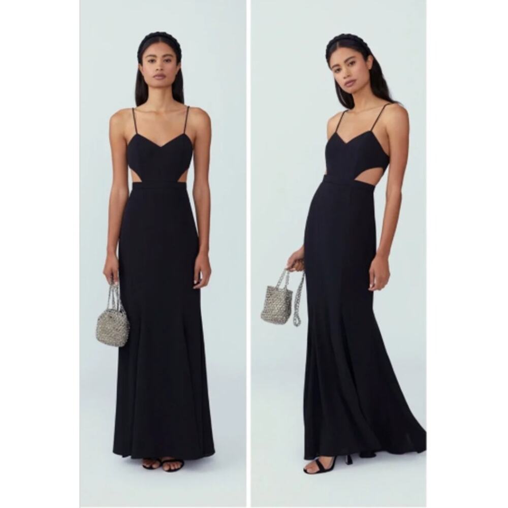 NWT Fame and Partners Zyra Cutout Mermaid Maxi Dress Black Size 4